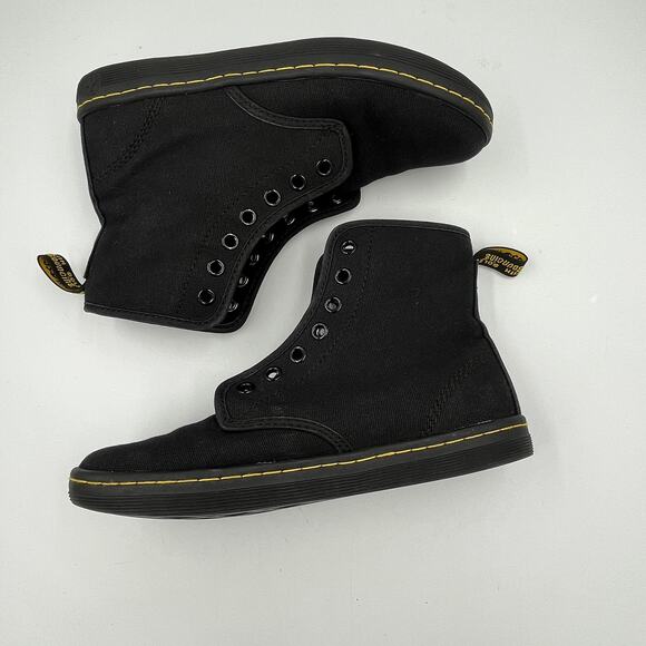 Dr. Martens Women's Alfie Black Canvas Boot Shoe size 6 - Picture 3 of 8